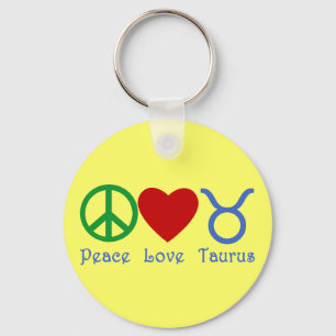 Peace Love Taurus Astrology-producten Sleutelhanger
