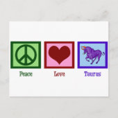 Peace Love Taurus Briefkaart (Voorkant)