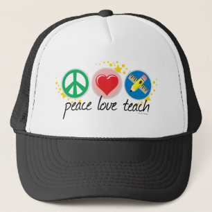 Peace Love Teach Trucker Pet