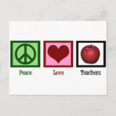 Peace Love Teachers Briefkaart (Voorkant)