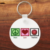Peace Love Teachers Sleutelhanger (Voorkant)