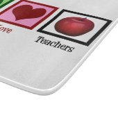 Peace Love Teachers Snijplank (Hoek)