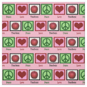 Peace Love Teachers Stof (Swatch)