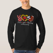 Peace Love Teaching Pencil Apple PE Teacher Life T-shirt (Voorkant)