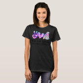 Peace Love Teaching Tie Dye Teaching Assistant Lif T-shirt (Voorkant volledig)