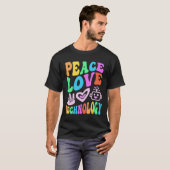  PEACE LOVE TECHNOLOGIE Retro Computer Teach T-shirt (Voorkant volledig)