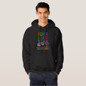 PEACE LOVE TECHNOLOGY Retro Computer Leraar Groov Hoodie (Voorkant volledig)