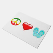 Peace Love Teenslippers Deurmat (Schuin)