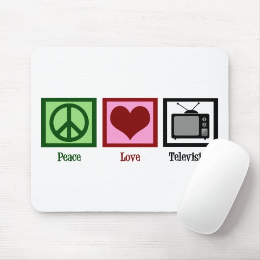 Peace Love Television Muismat (Met muis)