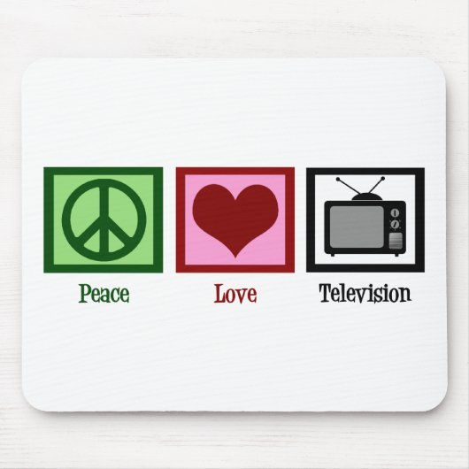 Peace Love Television Muismat (Voorkant)