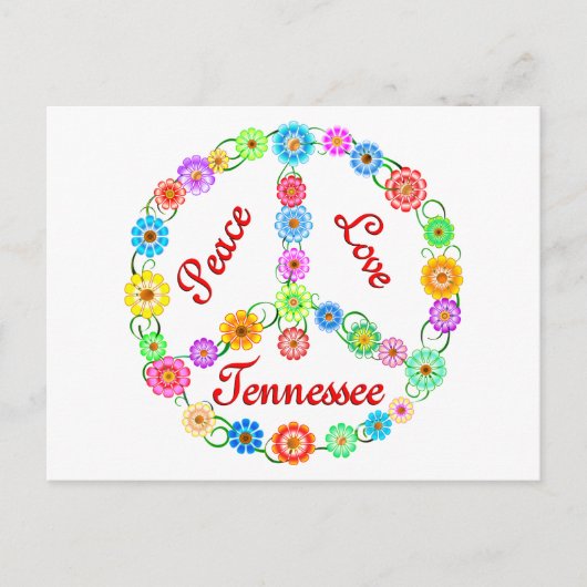 Peace Love Tennessee Briefkaart (Voorkant)