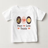 Peace Love Tennis Baby Lange Slaap T-shirt (Voorkant)