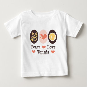 Peace Love Tennis Baby Lange Slaap T-shirt
