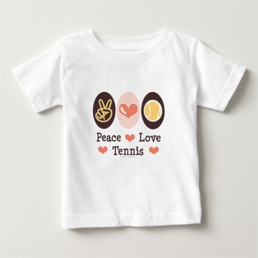Peace Love Tennis Baby T shirt (Voorkant)