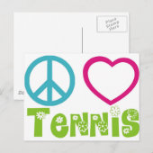 Peace Love Tennis Briefkaart (Voorkant / Achterkant)