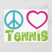 Peace Love Tennis Briefkaart (Voorkant)