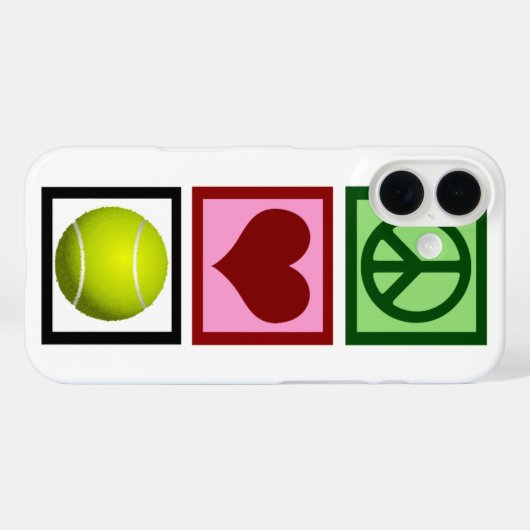 Peace Love Tennis Case-Mate iPhone Case (Achterkant (horizontaal))