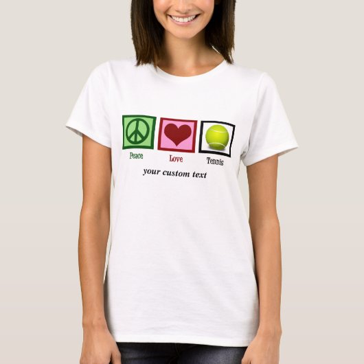 Peace Love Tennis Cute Custom Women's T-shirt (Voorkant)