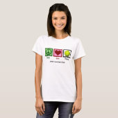 Peace Love Tennis Cute Custom Women's T-shirt (Voorkant volledig)