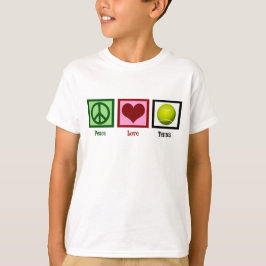 Peace Love Tennis Kinder T-shirt