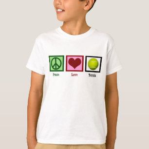 Peace Love Tennis Kinder T-shirt