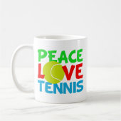 Peace Love Tennis Koffiemok (Links)