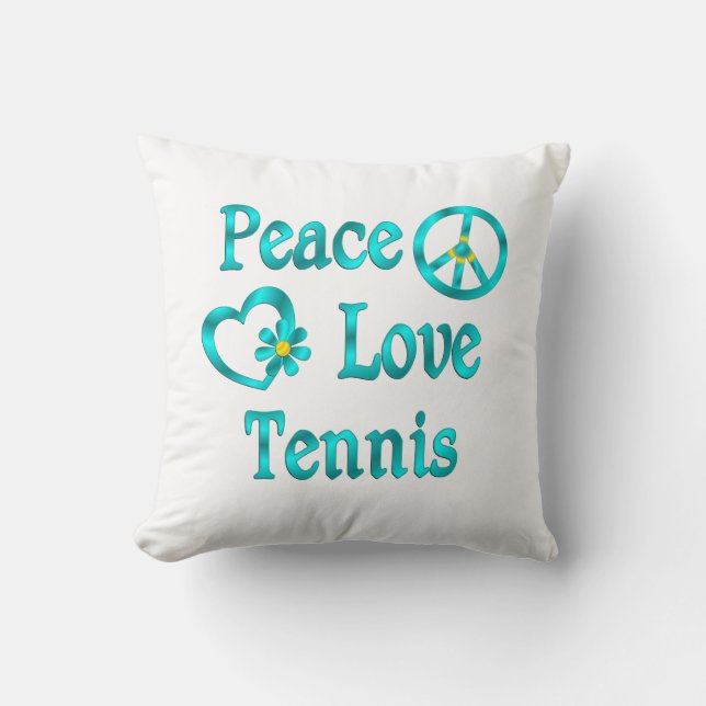 Peace Love Tennis Kussen (Voorkant)