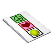 Peace Love Tennis Notitieboek (Rechterzijde)