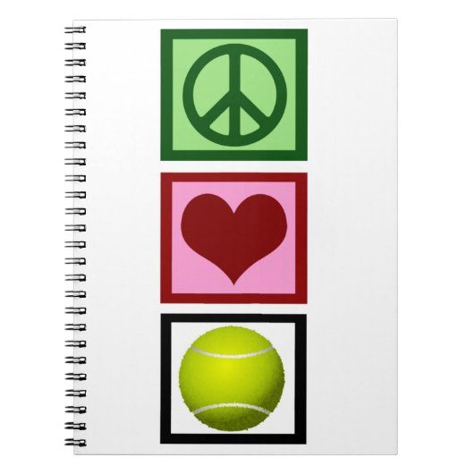 Peace Love Tennis Notitieboek (Voorkant)