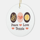 Peace Love Tennis Ornament (Links)