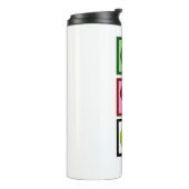 Peace Love Tennis Player Player Cute Personated Thermosbeker (Gedraaid links)