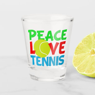Peace Love Tennis Player Shot Glas
