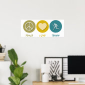 Peace Love Tennis Poster (Thuiskantoor)