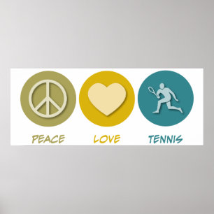 Peace Love Tennis Poster