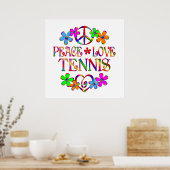 Peace Love Tennis Poster (Keuken)