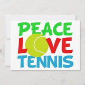 Peace Love Tennis Schattige Kerstmis Feestdagenkaart (Voorkant)