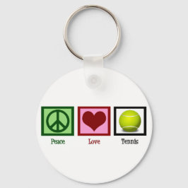 Peace Love Tennis Sleutelhanger