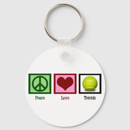 Peace Love Tennis Sleutelhanger (Voorkant)