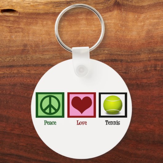 Peace Love Tennis Sleutelhanger (Achterkant)