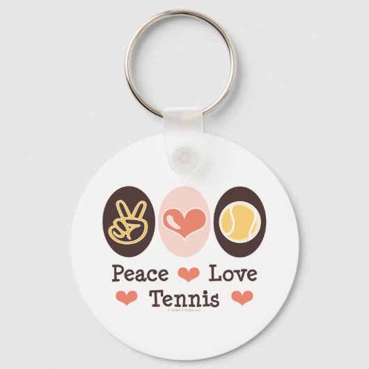 Peace Love Tennis Sleutelhanger (Voorkant)