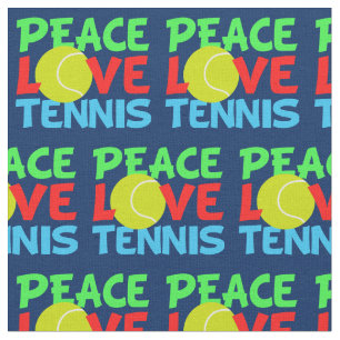 Peace Love Tennis Stof