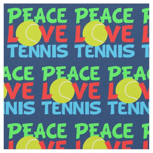 Peace Love Tennis Stof (Close Up)