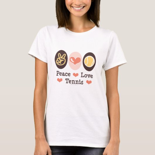Peace Love Tennis T-shirt (Voorkant)