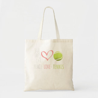 Peace Love Tennis Tennis Player ball love hart Tote Bag