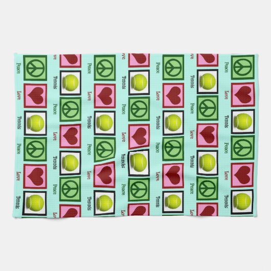 Peace Love Tennis Theedoek (Horizontaal)