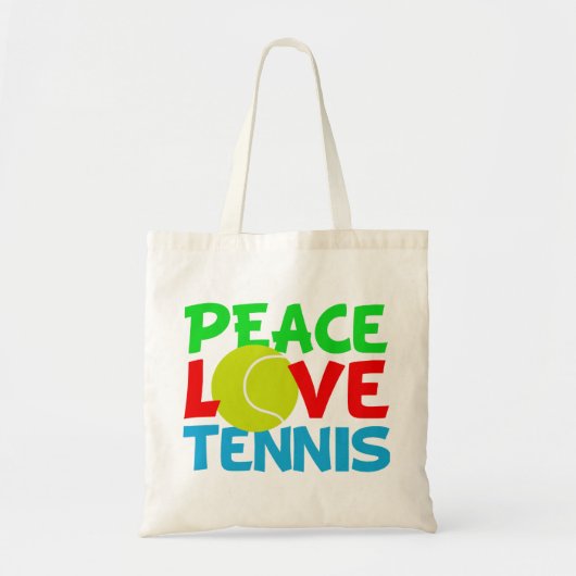 Peace Love Tennis Tote Bag (Voorkant)