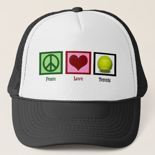 Peace Love Tennis Trucker Pet (Voorkant)