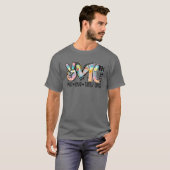 Peace Love Tenth-Grade Funny Stropdas-Dye Student T-shirt (Voorkant volledig)