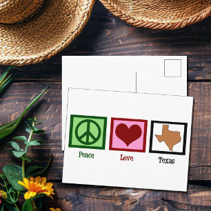 Peace Love Texas Briefkaart