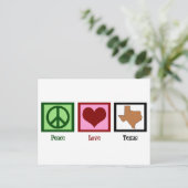 Peace Love Texas Briefkaart (Staand voorkant)